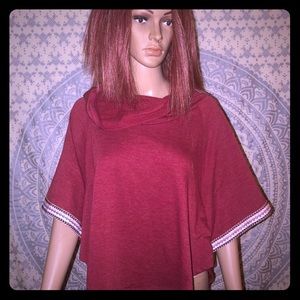 Poncho style top with arms